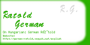 ratold german business card